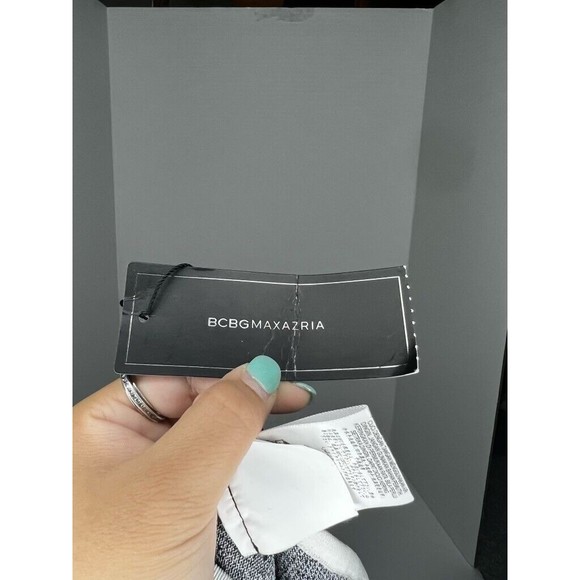 BCBGMAXAZRIA Sweater Bodycon Dress Women Large Jazmyne Tribal Jacquard V Back - Picture 4 of 7